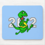 Funny dinosaur marathon mousepads