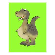 Funny dinosaur post card