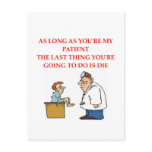 funny doctor joke post card