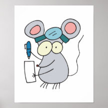 funny doctor mouse print