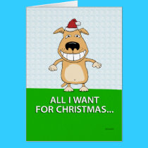 Funny Dog Christmas Card cards
