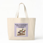 FUNNY DOG RACING JOKE CANVAS BAG