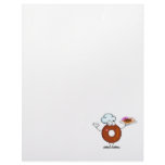 funny donut donut chef cartoon character letterhead design