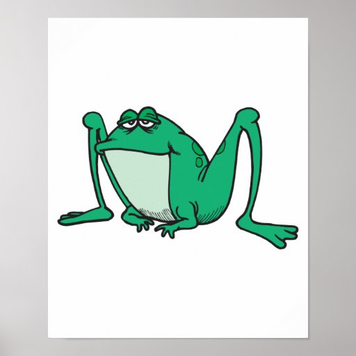 funny dopey frog print