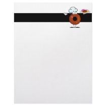 funny doughnut doughnut chef cartoon character customized letterhead