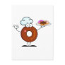 funny doughnut doughnut chef cartoon character postcard