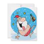 funny drunk santa on vacation custom announcement