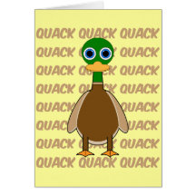 funny duck greeting card