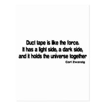 Funny Duct Tape quote Postcards