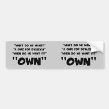 Funny dyslexic bumper stickers