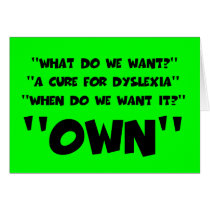 Funny dyslexic greeting card