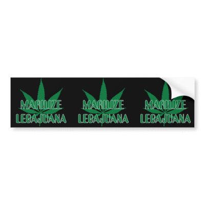 Funny Dyslexic Legalize Marijuana Bumper Sticker by OffensiveShirts