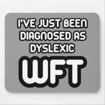 Funny dyslexic mouse pads