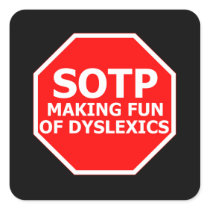 Funny dyslexic sign stickers