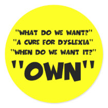 Funny dyslexic sticker