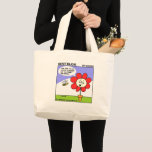 Funny Earth-Friendly Gardening Cartoon Grocery Canvas Bags