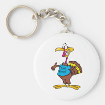 funny eat beef turkey cartoon key chain