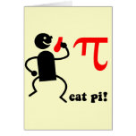 Funny eat pi greeting cards