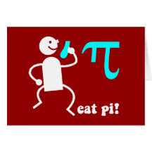 Funny eat pi greeting card