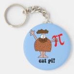 Funny eat pi math key chains