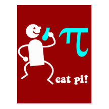 Funny eat pi post card