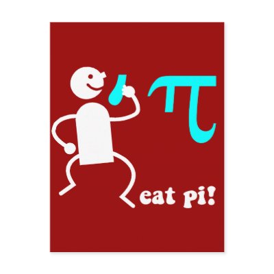 Funny eat pi post card by funnytshirtsboutique