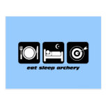Funny eat sleep archery post card