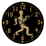 Funny Egyptian Mummy Halloween Custom Clock w/Mins