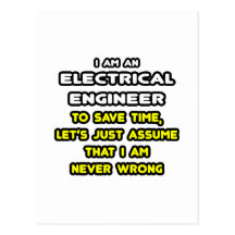 Funny Electrical Engineer T-Shirts and Gifts Postcards
