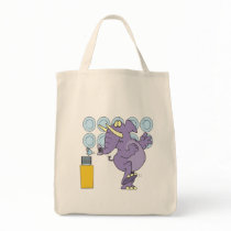 funny elephant in a china shop canvas bags