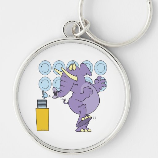 funny elephant in a china shop keychain