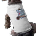 funny elephant with briefcase cartoon pet t shirt