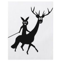 funny elk and bunny icon personalized flyer