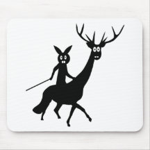 funny elk and bunny icon mousepads