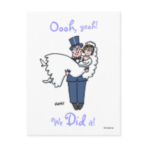 Funny Elopement Announcement Postcard
