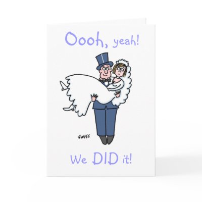 Funny Elopement "Oooh, yeah!   We DID it!" by Swisstoons