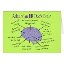 Funny ER Doctor Physician Gifts Greeting Cards