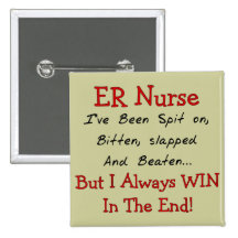 Funny ER Nurse T-Shirts and Gifts Button