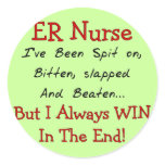 Funny ER Nurse T-Shirts and Gifts Round Sticker