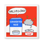 Funny Evangelical Christian Cartoon Fridge Magnet