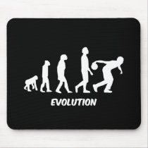 funny evolution bowling mouse pad