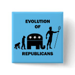 Funny evolution Republican Pins