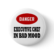Funny Executive Chef Pinback Button