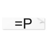 Funny Face Emoticon! Bumper Sticker