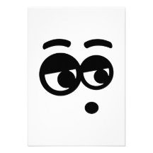 Funny face eyes custom announcement