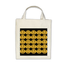 Funny Face Grocery Tote Bag