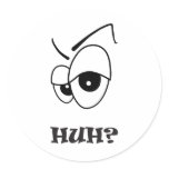Funny Face HUH? Sticker
