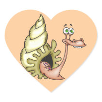 Funny Face Sea Animal Heart Sticker