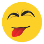 FUNNY FACE SMILEY ROUND STICKERS