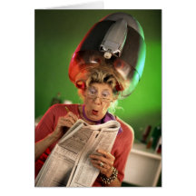 Funny Face Woman Template Cards